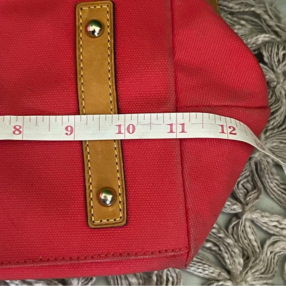 Dooney & Bourke Vintage Red Canvas Satchel Bag